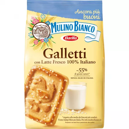 TOATE PRODUSELE - Biscuiti Mulino Bianco Galetti, lapte proaspat, 350 g