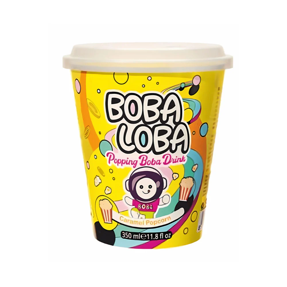 Boba Loba Bubble Tea Caramel Popcorn, 350 ml