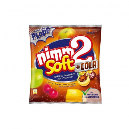 BOMBOANE SI JELEURI - Bomboane gumate Nimm2 Soft Cola, 195g