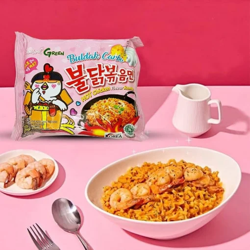 BULDAK Hot Chicken Carbonara Ramen, 130g [1]