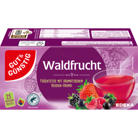 ALIMENTE - Ceai fructe padure Gut&Gunstig, 25 plicuri, 75 g