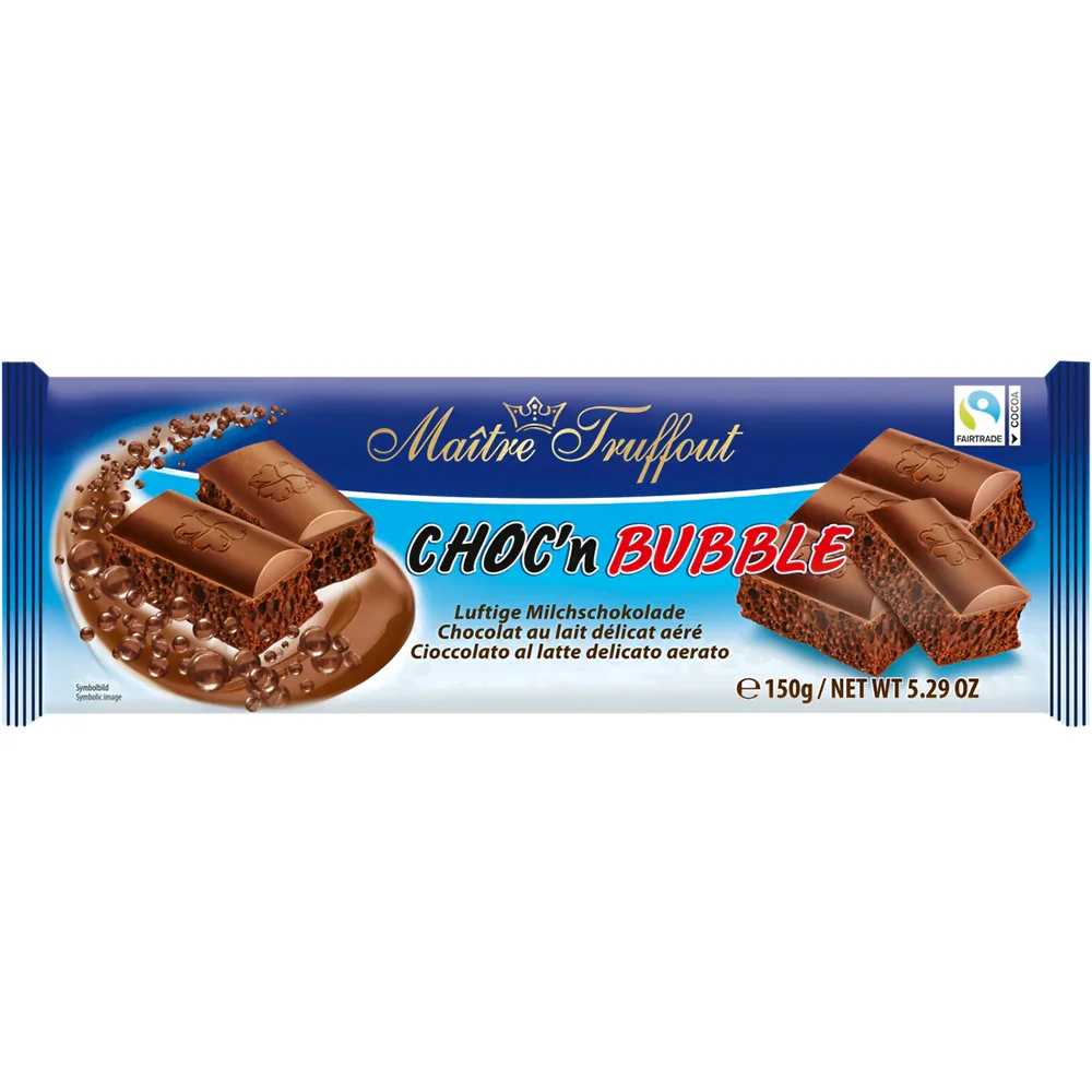 CIOCOLATA - Ciocolata cu lapte Aerata Maitre Truffout, 150 g