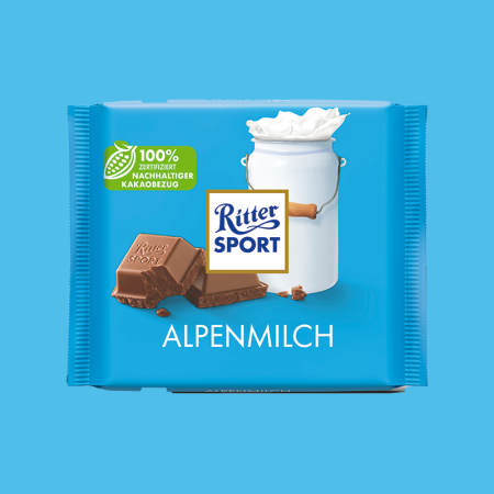 TOATE PRODUSELE - Ciocolata Ritter Sport Aplenmilch, lapte alpin, 100 g