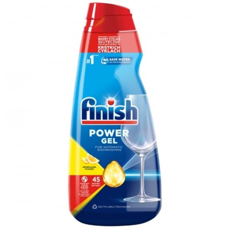 TOATE PRODUSELE - Detergent pentru Masina de Spalat Vase Finish Max Power Gel, Lamaie, 900 ml