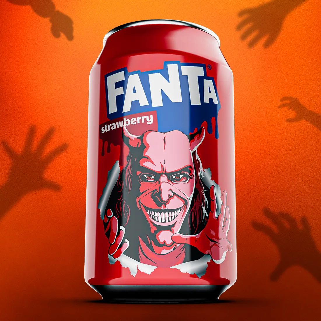 SUCURI / BAUTURI - Fanta Strawberry x The Grabber, Halloween Limited Edition, SUA, 355 ml