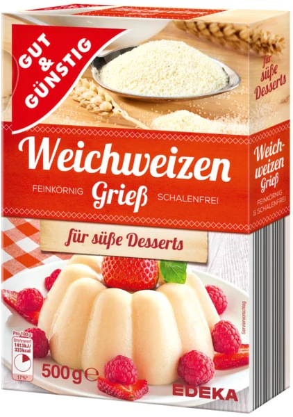 ALIMENTE - GRIS PENTRU DESERT WEICHWEIZEN Gut & Gunstig, 500G