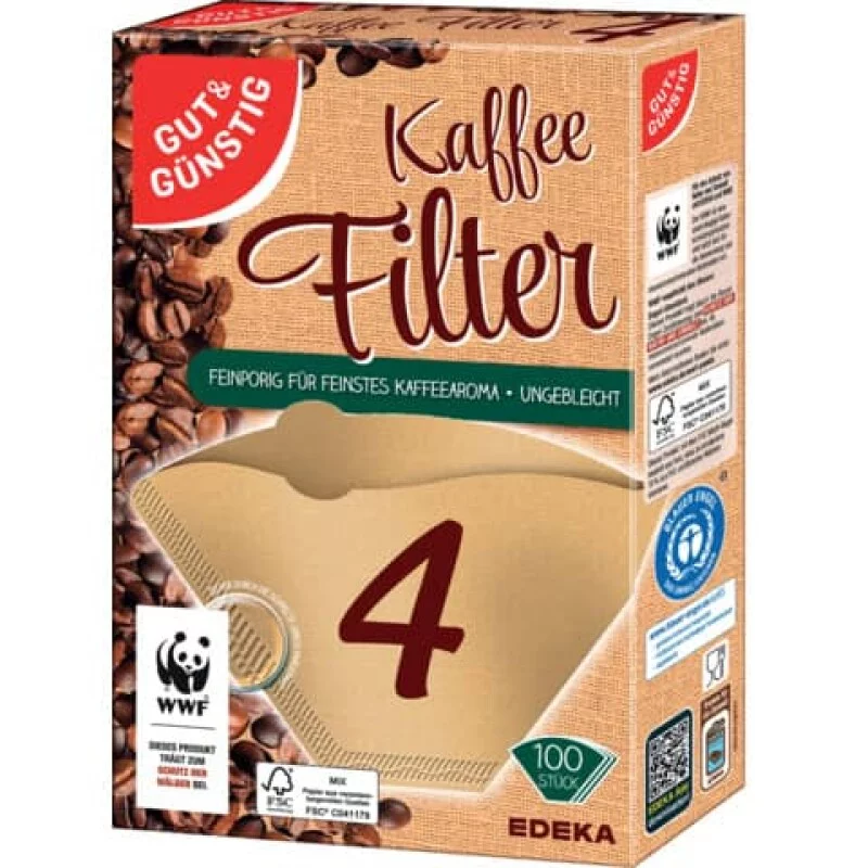 DETERGENTI SI PRODUSE MENAJ - Hartie filtru cafea Gut&Gunstig nr. 4, 100 bucati