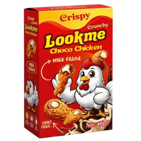 TOATE PRODUSELE - Lookme Choco Chicken Crispy, Copanel de ciocolata cu crema de lapte, 40 g