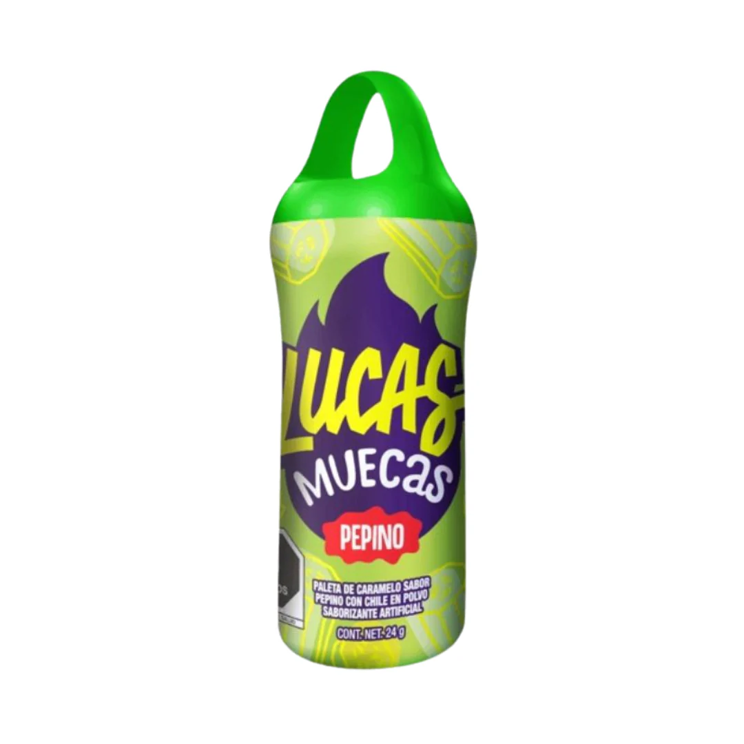 Lucas Muecas Pepino, Acadea cu pudra dulce acrisoara cu gust de castravete si chilli powder, 24 gr [1]