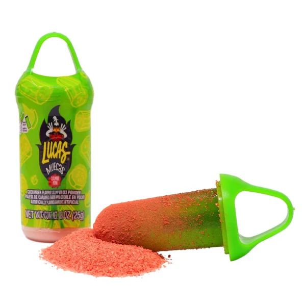 BOMBOANE SI JELEURI - Lucas Muecas Pepino, Acadea cu pudra dulce acrisoara cu gust de castravete si chilli powder, 24 gr