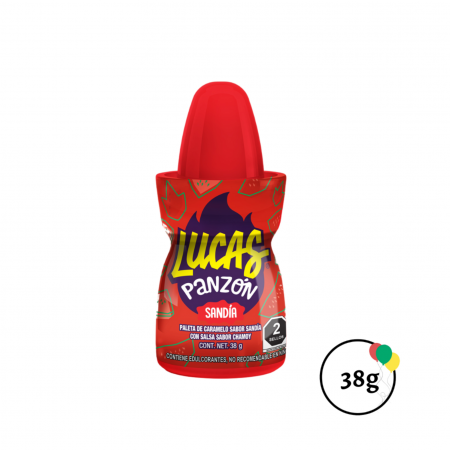 BOMBOANE SI JELEURI - LUCAS Panzon Watermelon flavor (Mexic), 38g