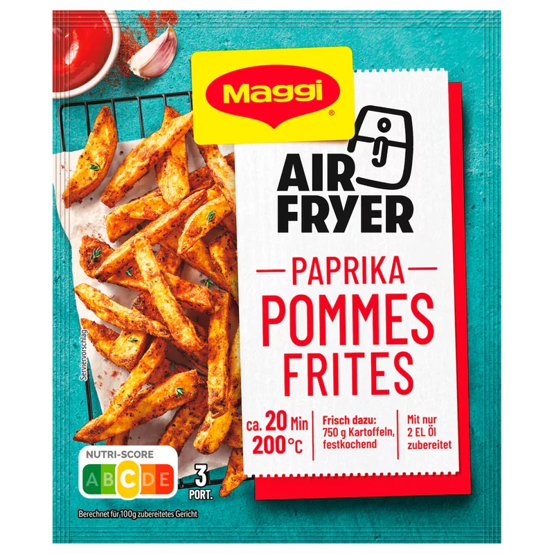 TOATE PRODUSELE - Maggi Pplic Fix AirFryer Paprika, pentru cartofi prajiti picanti si crocanti, 34g