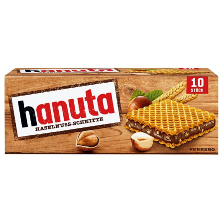 NAPOLITANE SI BATOANE - Napolitane Hanuta cu cacao si alune, 220g