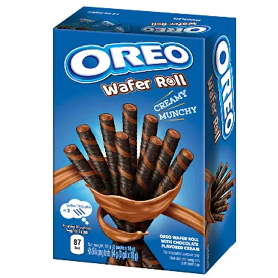 SWEET SNACKS - Oreo Chocolate Wafer Roll gust de ciocolată 54g