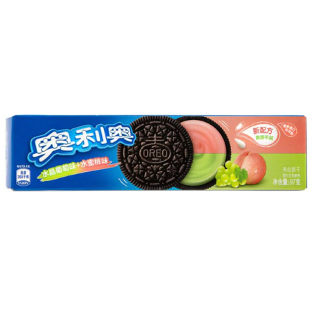 Oreo Sandwich Biscuit Grape and Peach, 97g