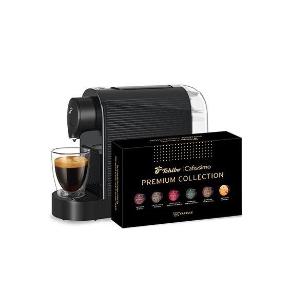 TOATE PRODUSELE - Pachet: Espressor capsule TCHIBO Cafissimo Pure + 60 capsule PUREPLPK60, 1l, 1250W, 15 bar, negru