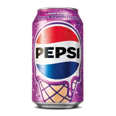 SUCURI / BAUTURI - Pepsi Cherry Vanilla Flavour UK, gust de inghetata de cirese si vanilie, zero zahar, 330 ml