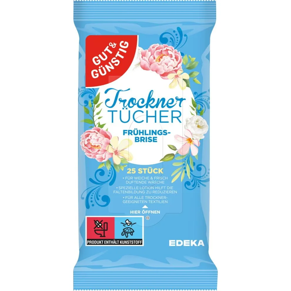DETERGENTI SI PRODUSE MENAJ - Servetele pentru uscator de haine Gut&Gunstig 25 buc