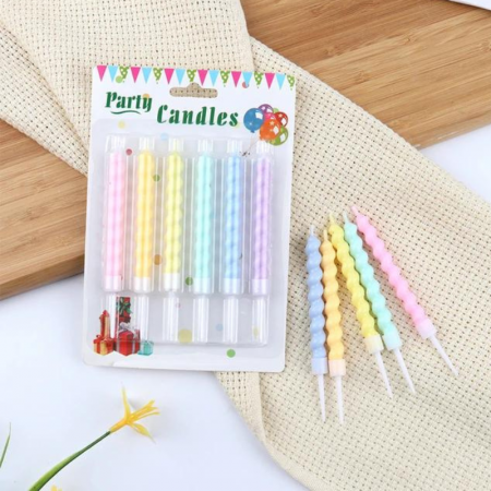TOATE PRODUSELE - Set 6 lumanari colorate pentru tort, Party Candles