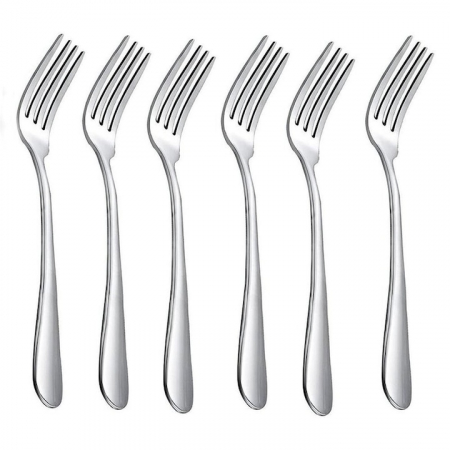 TOATE PRODUSELE - Set de 6 furculite din otel inoxidabil, 20.5x2.5cm, argintiu