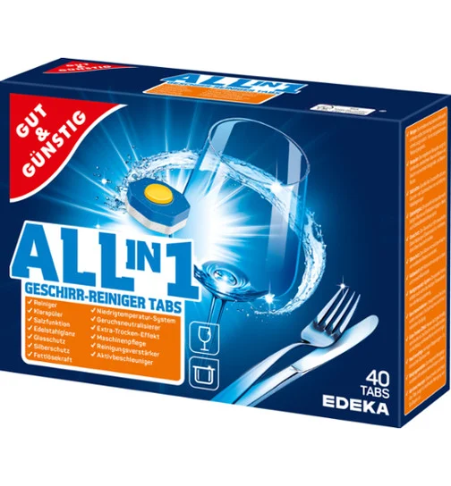 DETERGENTI SI PRODUSE MENAJ - Tablete masina de spalat vase All in 1, Gut, 40 buc