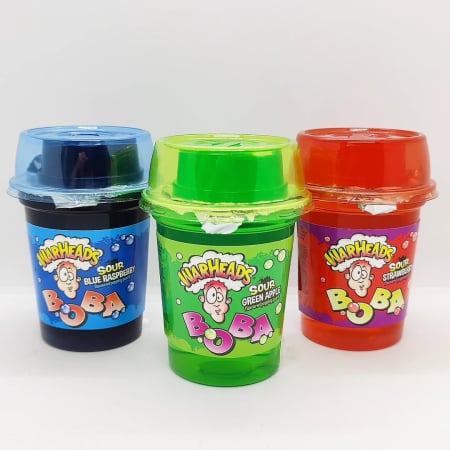 Warheads Sour Boba Strawberry, pahar, 400ml [1]