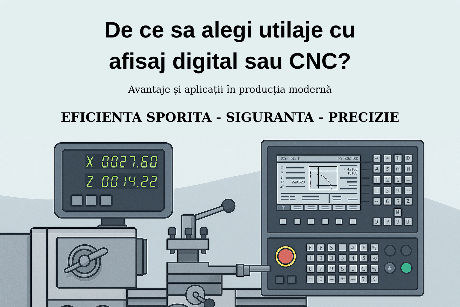 De ce să alegi utilaje cu afișaj digital sau CNC? Avantaje și aplicații în producția modernă