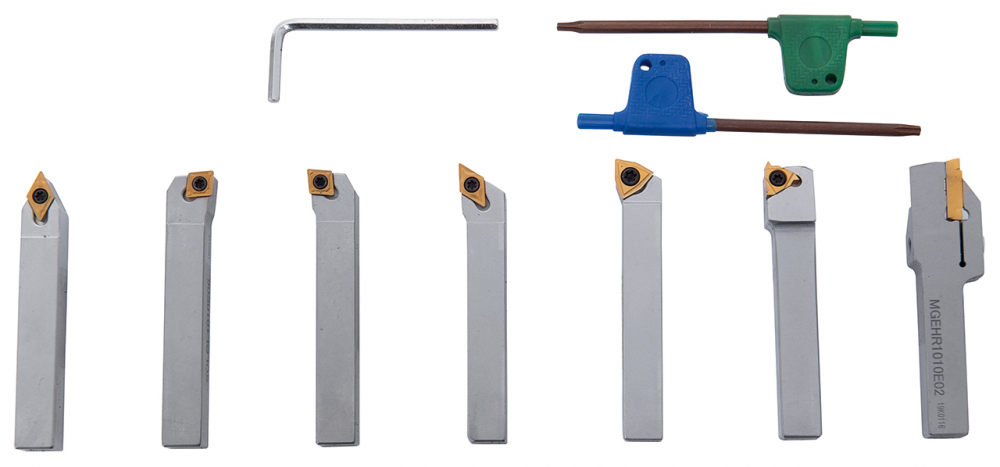 Set cutite de strunjire cu placute interschimbabile HM, 10 mm, set M [1]