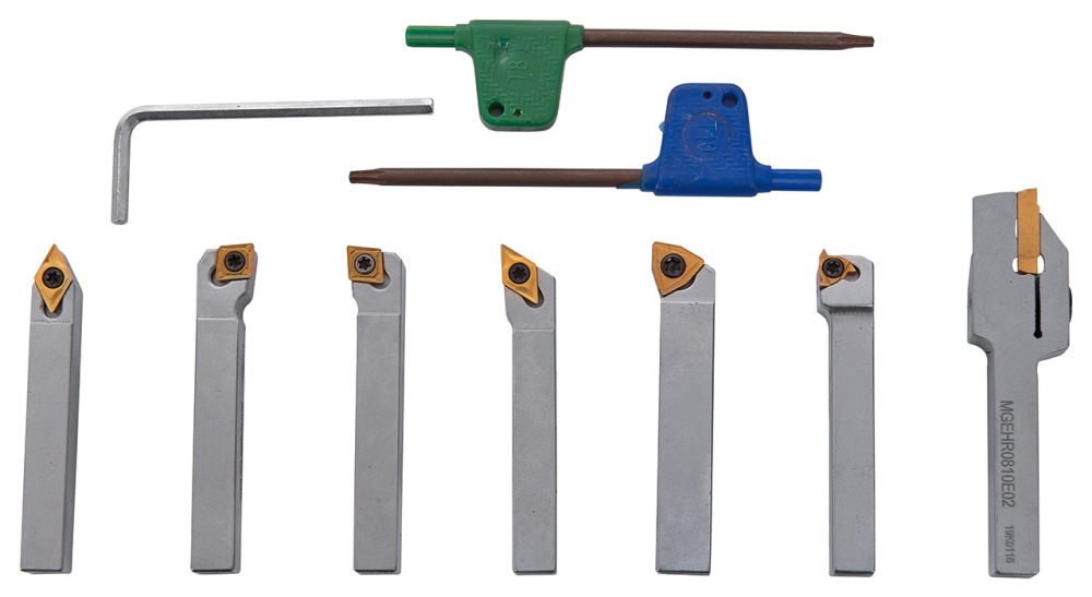 Set cutite de strunjire cu placute interschimbabile HM, 8 mm, set L [1]