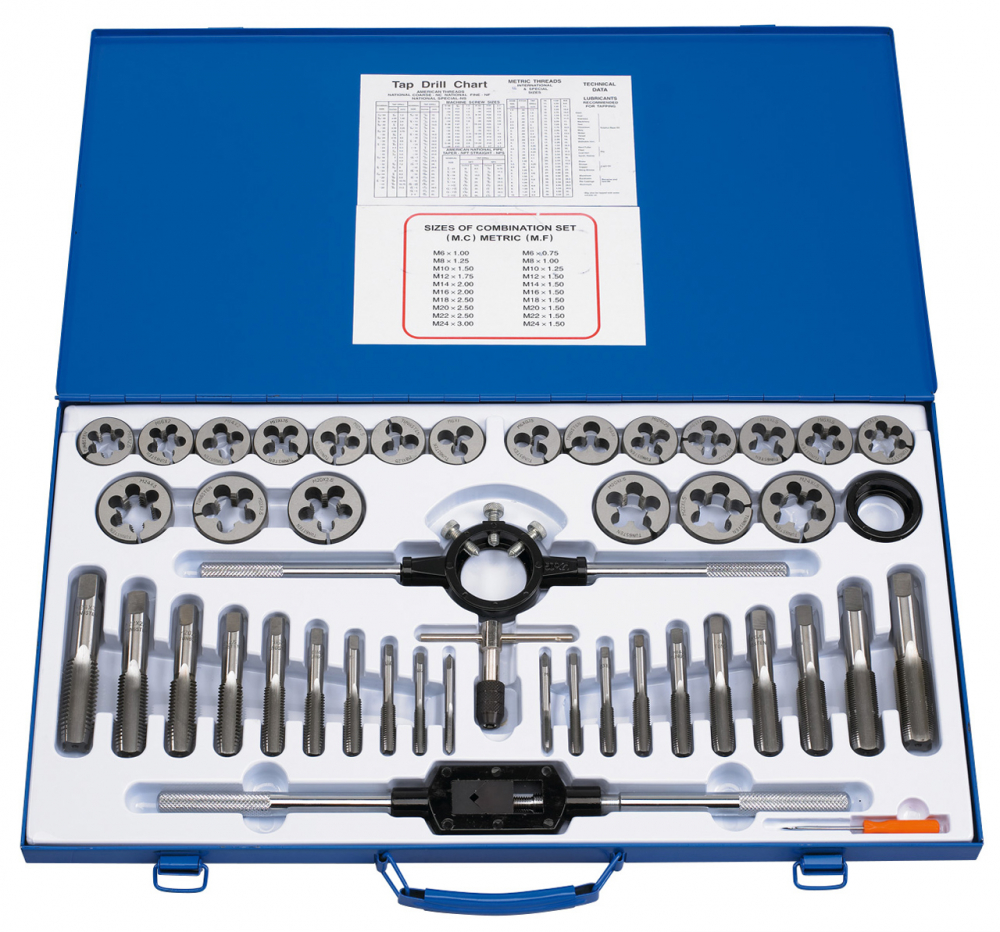 Set de filetat HSS, 45 piese, M6 - M24 [1]