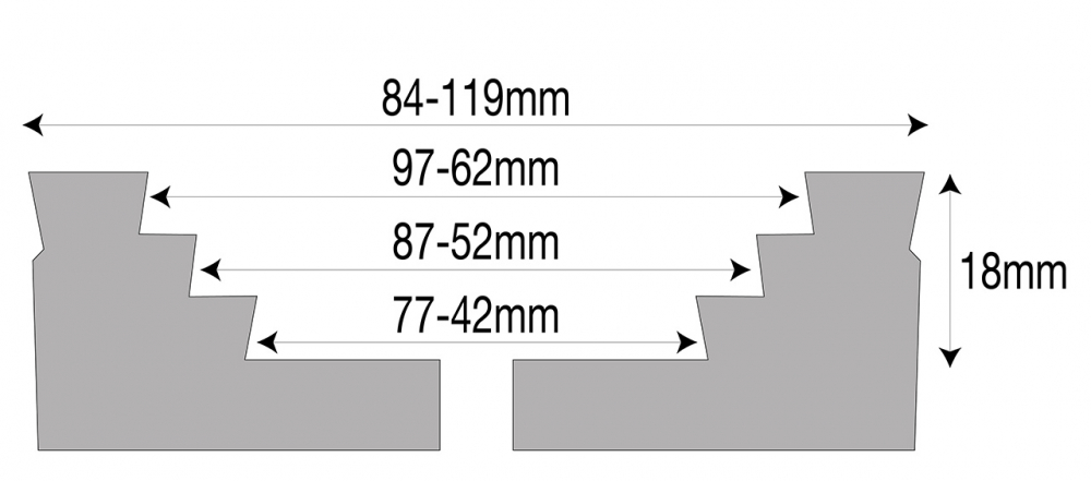 Falci mari standard, cu 3 trepte, pentru mandrina F Chuck M 95 [2]