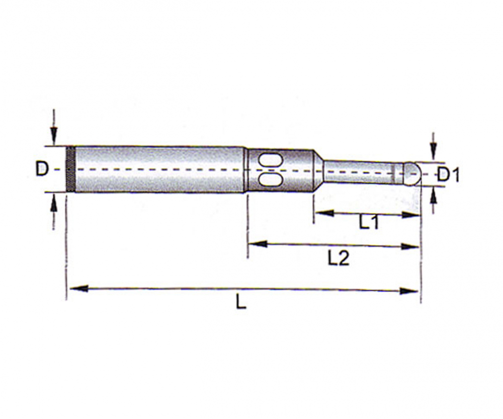 Palpator margine cu lampa indicatoare MT 2 / L 160 mm [3]