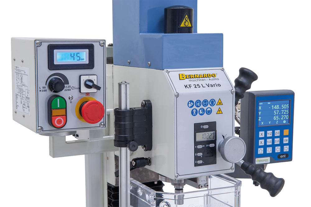 Masina de gaurit si frezat Bernardo KF 25 L Vario cu indicator de pozitie 3-axe DT 40 [6]