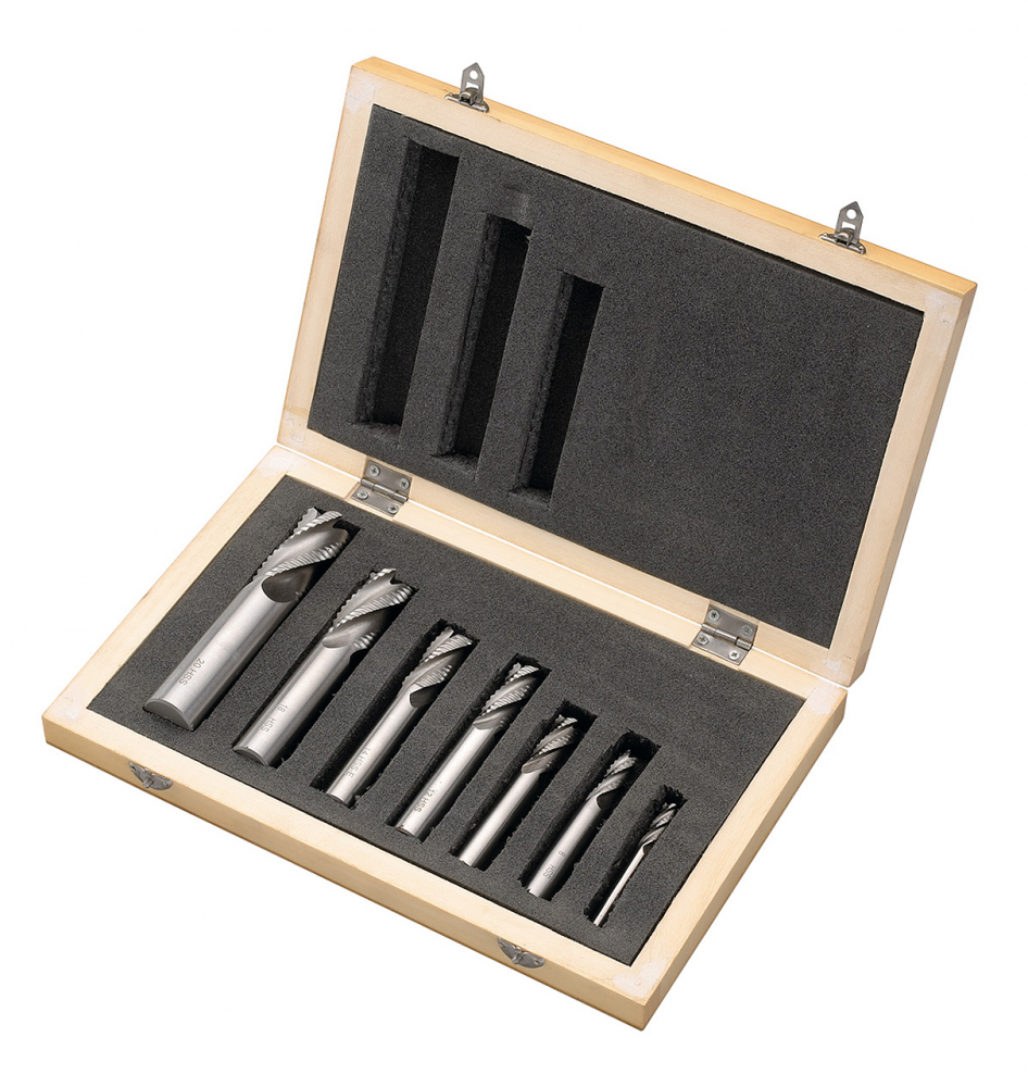Freza de degrosare cu coada HSS, set 7 piese [1]