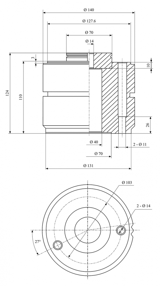 Suport de cutite cu schimbare rapida, sistem Multifix, marimea D [3]