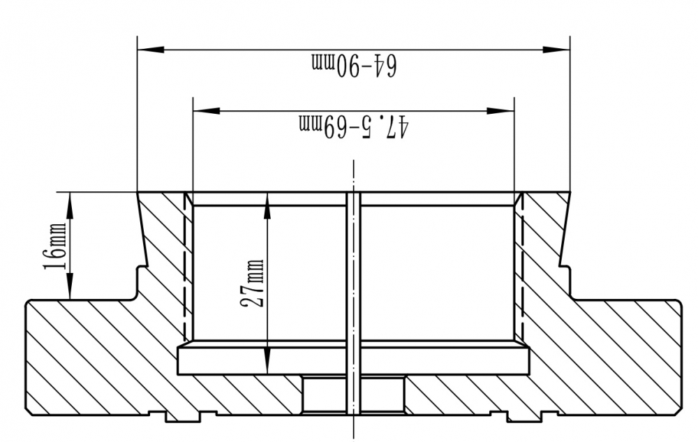 Falci coadă de rândunică tip B, exterior coadă de rândunică, interior striat, pentru mandrina F Chuck M 115 [2]