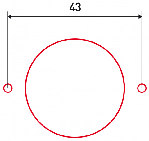 Atasament gaurire 43 mm la manere de fereastra cu bucse pentru masini de gaurit [4]