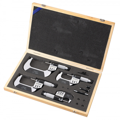 Instrumente de masurare - Set micrometre digitale, 4 piese, 0 - 100 mm / 0,001 mm