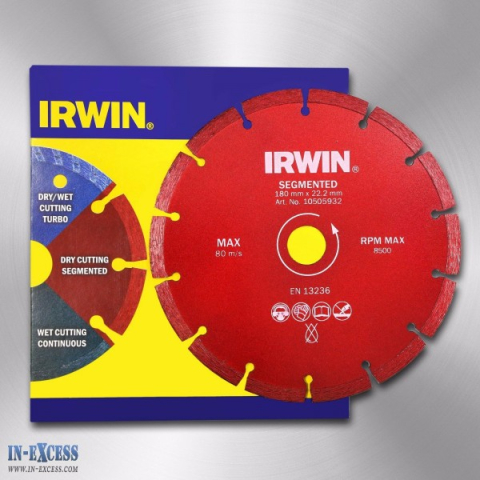 Scule IRWIN - Disc diamantat laser segmentat 180 mm/22.2 mm IRWIN