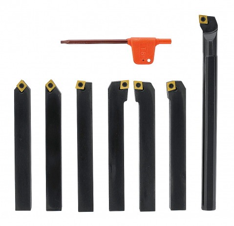 Seturi de unelte pentru strungarie - Set cutite de strung 6 buc., inclusiv tija adancime 1 buc., 12 mm
