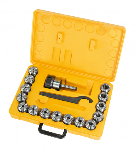 Set mandrina de prindere cu bucse ER 40 pentru frezare | MK 2 | 3 - 25 mm | 16 piese