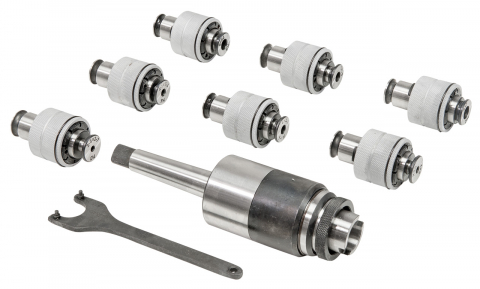 Dispozitive de prindere pentru unelte - Set de mandrine pentru taiere filete cu schimbare rapida MK 2 / M3 - M12