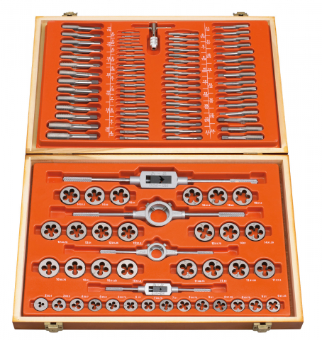 Instrumente de decupare metalelor - Set de filetat HSS, 110 piese, M2 - M18