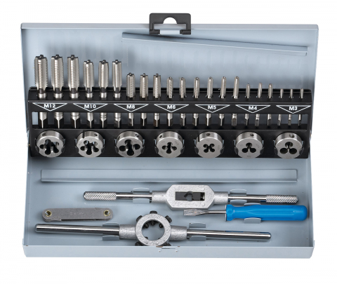 Instrumente de decupare metalelor - Set de filetat HSS, 32 piese, M3 - M12