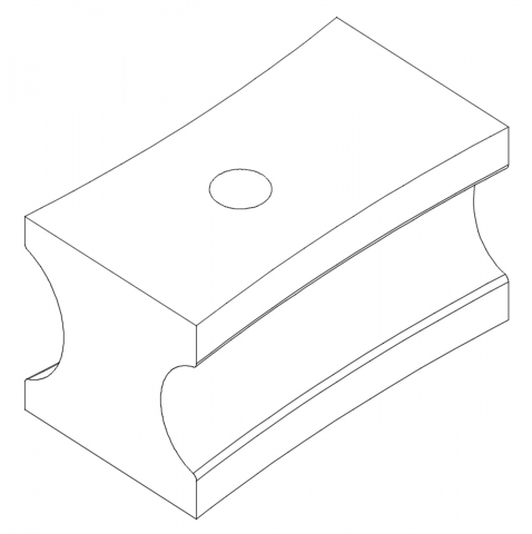 Accesorii prelucrari la rece - Pantof de îndoire 1 1/2" W (Ø38,1 mm) x 2" W (Ø50,8 mm) pentru BM 60 A