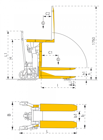 Transpalet tip lift Bernardo HHK 1000 [7]
