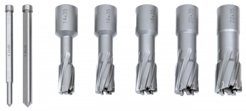 Set carotiere HM, 14 - 22 mm, adancime de gaurire 35 mm [1]