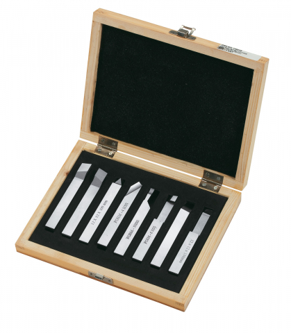 Seturi de unelte pentru strungarie - Set cutite de strung hidrocarbura HSS, 12 mm, 8 buc.