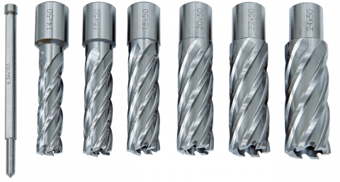 Set carotiere standard HSS CDL, 14 - 24 mm, adancime de gaurire 50 mm [1]