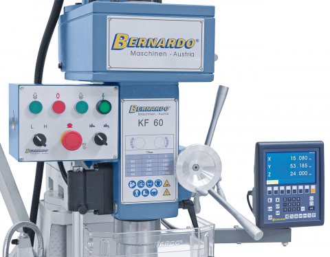 Masina de gaurit si frezat KF 60 + Indicator de pozitie 3-axe ES-12 V + Avans automat masa frezare pentru axa x/y [10]